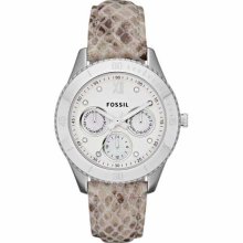 Fossil Women's Stella ES3124 Beige Leather Quartz Watch with Moth ...