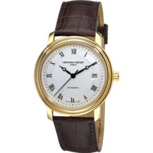 Frederique Constant Men's Swiss Automatic Brown Leather Strap Watch