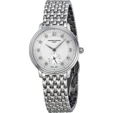 Frederique Constant Slim Line Diamond Stainless Steel Ladies Watch 235MPWD1S6B