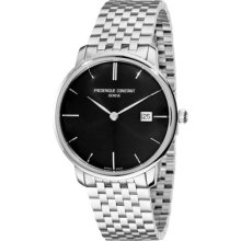 Frederique Constant Watches Men's Curved Index Black Thin Dial Thin Di