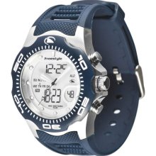 Freestyle Mens Shark X 2.0 Stainless Watch - Blue Rubber Strap - Black Dial - FS84878