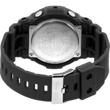 G-Shock Men's Quartz Watch With Black Dial Analogue - Digital Display And Black Resin Strap Ga-201-1Aer