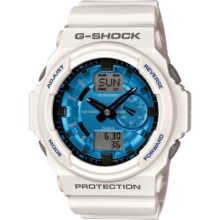 G-Shock Watch, Mens Analog Digital White Resin Strap 52x55mm GA150MF-7