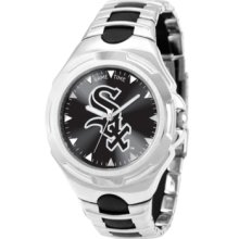Game Time Watch, Mens Chicago White Sox Black Rubber and Stainless Ste