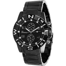 Geneva Platinum Men's Chronograph Style Link Watch