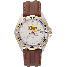 Gents Georgia Tech University All Star Watch With Leather Strap
