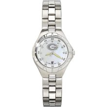 Georgia Bulldogs UGA Pearl Ladies Bracelet Watch With Mop Dial