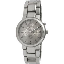 Gino Franco 921Sl Men'S 921Sl Round Stainless Steel Multi-Function Bracelet Watch