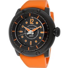 Glam Rock Watches Men's Miami Beach Black Dial Orange Silicone Orange