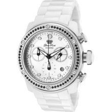 Glam Rock Watches Women's Aqua Rock Chronograph White Dial White Ceram