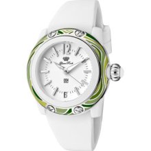 Glam Rock Watches Women's Miss Miami Beach White Dial White Polyuretha