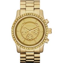 Gold Michael Kors Dip-Dyed Classic Oversized Runway Watch - Jewelry
