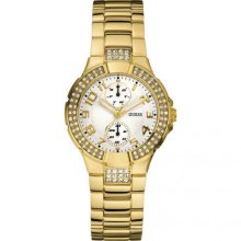 Gold-plated Ladies Watch With Rhinestone Guess Mod. W15072l1