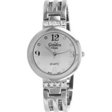 Golden Classic Women's Glitter Queen Watch in Silver