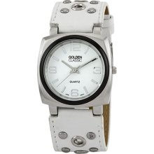 Golden Classic Women's Off the Cuff Watch in White