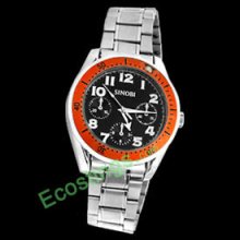 Good 3 Small Round Decorative in Dial Metal Band Men's Wrist Watch