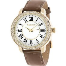Gossip Patent Leather Strap Watch with Oval Dial - Almond - One Size