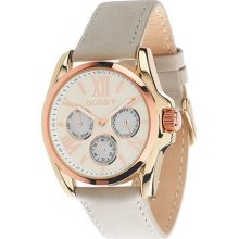 Gossip Suede Strap Multi-Function Watch with Roman Numerals - Grey - One Size