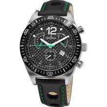 Grovana Mens Black Retrograde Chronograph Dial Quartz Watch