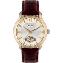 GS02817-50 Rotary Mens Timepieces Gold PVD Automatic Watch