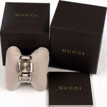 Gucci Authentic Watch G-gucci Swiss Made Medium Brown Sun Brushed Ya125402