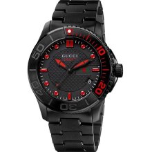 Gucci G-Timeless Black PVD Stainless Steel Mens Watch YA126230