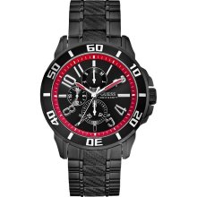 GUESS Black Plated Stainless Steel Mens Watch U15079G1