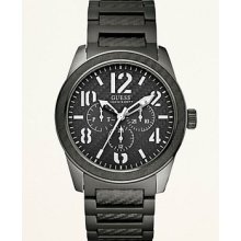 Guess Gunmetal Aluminum Chronograph Mens Watch