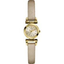 Guess Ladies' Petite Biege Leather Strap W0125L4 Watch