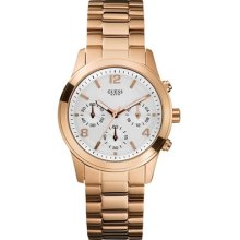 Guess Rose Gold Bracelet Feminine Contemporary Chrono Lady Watch U13578l5