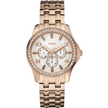 GUESS Rose Gold-Tone Polished Glamour Ladies Watch U0147L3