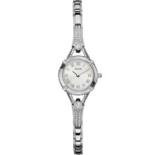 GUESS Silver-Tone Petite Crystal Watch