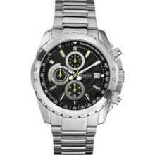 Guess U16526G1 Silver Stainless-Steel with Black Dial Men's Watch