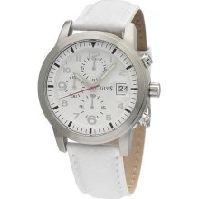 GUESS White Leather Mens Watch W11163G3