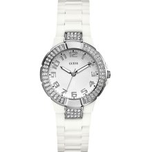 Guess White Polycarbonate Women's Watch U95198L1