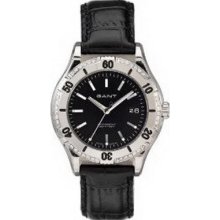 GW10211 Gant Ladies Malibu Black Dial And Leather Strap Watch