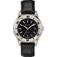 GW10211 Gant Ladies Malibu Black Dial And Leather Strap Watch