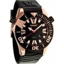 H2O Gent Men's Watch with Rose Gold Case and Black Bezel ...