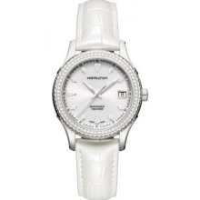 Hamilton Jazzmaster All White Leather Ladies Watch H37495811