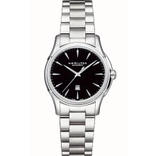 Hamilton Women's Jazzmaster H32315131 Silver Stainless-Steel Swiss Automatic Watch with Black Dial
