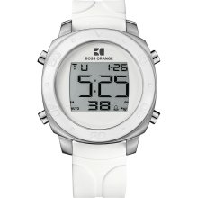 Hugo Boss Orange White Rubber Digital Men's Watch 1512677