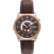 Hush Puppies Brown Leather Strap Mens Watch 7056M2517