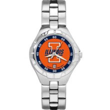 Illinois Fighting Illini Pro II Woman's Bracelet Watch LogoArt