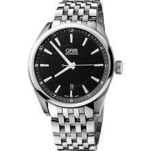 In Box Oris Artix Date Mens Automatic Watch Steel Bracelet 73376424054mb