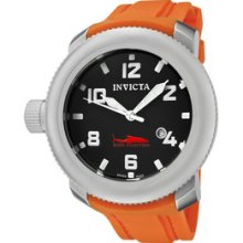 Invicta 1690 Pro Diver Sea Hunter Swiss Orange Polyurethane Strap Mens Watch