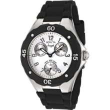 Invicta Angel Collection White Dial Black Rubber Strap Multifunction Date Watch