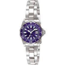 Invicta Ladies Stainless Steel Sapphire Pro Diver Blue Dial 7060