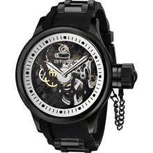 Invicta Men's 1091 Russian Diver Mechanical Skeleton Dial Black Poly. Watch