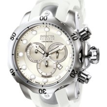 Invicta Men's 1408 Venom Reserve Silver Dial White Poly Watch