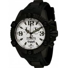 Invicta Men's Black Stainless Steel Reserve Arsenal Chronograph White Dial Date Display Rubber Strap 11178